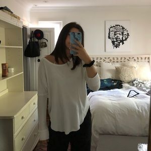 Aritzia white waffle long sleeve